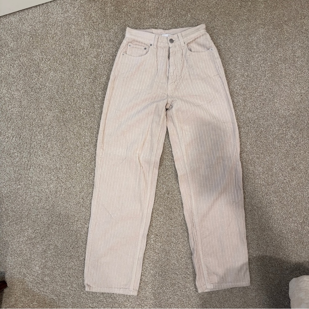 Women's Cream High-Waisted Jeans
